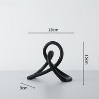 Resin Geometry Twist Knot Decorative Ornaments Black Twist Winding Sculpture Decorative Figurines Home Decoration Accessories