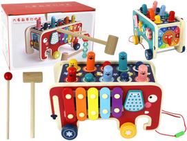 Medinis arkadinis žaidimas vaikams Whaca-mole Cymbals Lean Toys