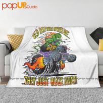 Men'S Ed Big Daddy Roth Rat Fink Finks Never Die Ultra-Soft Blanket Quilt Winter Sofa Cover Bed Covers Size: 75*100cm, Weight: 230 GSM