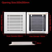 Square Return Grille Hinged Flip Ceiling Vent Dust Proof Air Vent 200x200mm