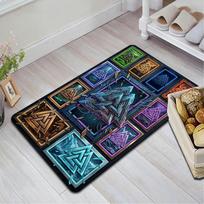 Symbols Collection Pattern Rug Floor Mat for Living Room or Bedroom Soft and Comfortable Carpet a Gift for Birthday and Holiday. 40x60cm( 15x23in )