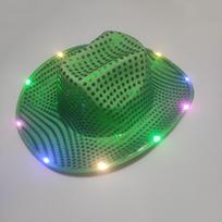Pearlescent Finish LED Cowboy Hat Luminous Design Cowgirl Hat Glowing Hat  Nightclub Performance