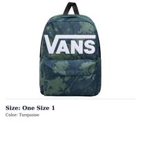 Vans Polyester Backpack Unisex Blue Green VN000H4ZO7P One Size 1 turkis