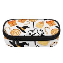 Large Capacity Pencil Case 300D Polyester Zip Around Closure with Mesh Pocket and Removable Pen Slot Divider for Daily School Use One Size