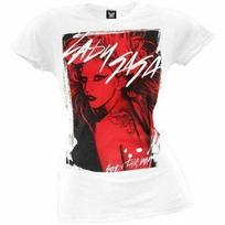New: LADY GAGA Born This Way Red Streaked Tshirt Junior Size XXL