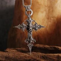 Dante Purgatory Cross Necklace Vintage Gothic Jesus Suffering Necklace Religious Christian Jewelry for Men and Women