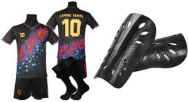 Lamine Yamal children's soccer kit + socks + shin guards 122
