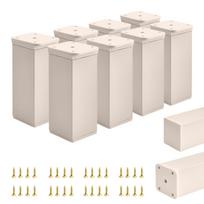 x Basic furniture legs | Cross-section 40x40 mm | H - 100 mm | Color: Cashmere + Screws included