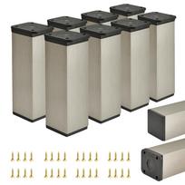 x Basic furniture legs | Cross-section 40x40 mm | H - 120 mm | Color: Inox + Screws included