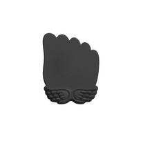 Wing Design Ergonomic Mouse Cushion Slow Rebound Wristband Mouse Mat  Protection Rest Black 1