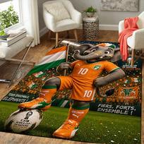 1pc Elephant Mascot Celebration Carpet Rug for Bedroom Living Room Decor Sofa Home Game Area Rug Non-slip Floor Mat. DT71601115 40cm x 60cm