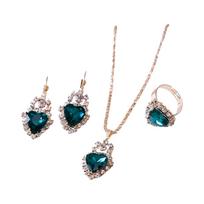 Love Ladies Earring Necklace Three Piece Set Earrings Jewelry One Size