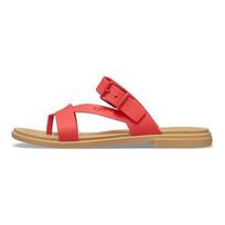 Crocs Women Tulum Vacation Style Slide Sandals Flame Red 206108-8C1 34-35