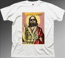 New The DUDE Dudeism Religion Big Lebowski ABIDE funny white cotton t-shirt Z9901 XL