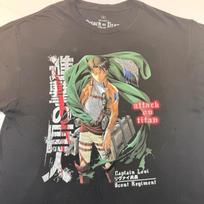 Attack on Titan Levi Ackerman Season 3 TShirt Large Black Anime Manga Tee Unisex T-Shirt S