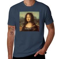 Monday Lisa Mona Lisa Da Vinci Joke Postmodern Art Tshirt Soft Casual Short Sleeve Cotton Tee S