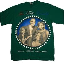 Vintage 2009 President Barack Obama Men's Size L The First Family Green T-Shirt Unisex T-Shirt XXL