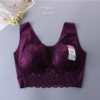 Plus Size Women Thin Lace One Piece V Neck Bralette Big Chest Minimizer Intimate M
