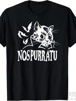 Nos-purr-atu Vampire Kitty Cat Gothic T-Shirt for Men & Women - 180gsm Heavyweig XL