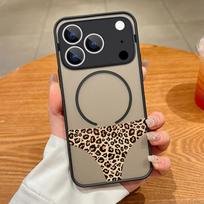 Thin Ring Magnetic For Magsafe Case For iPhone 17 Pro Max Case iPhone 16 15 14 13 Pro Max 17E Colorful Leopard Print Hybrid TPU+PC Matte Cover iPhone 15 Pro Max