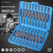 Multi-functional Electric Screwdriver Set with Extended Bits: Triangle, Phillips, Cross, Hex