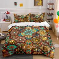 Colorful Geometric Pattern Duvet Set Bedding set (1 duvet cover, 2 pillowcases, duvet not included) 135x200cm