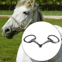 Horse Snaffle, Gag Bit Tack, Equipment Replacement, Supplies,with Rings Mouth Bit,Horse