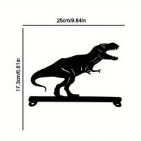 Dinozauras Geležies Menas Siluetas Pašto Dėžutės Viršaus Dekoracija - Akį Traukiantis Dekoratyvinis Ženklas Jūsų Pašto Dėžutei. Pagerinkite jo išvaizdą smėlis