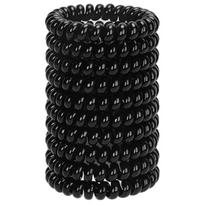 Spiral Hair Ties, 10 Pcs Traceless Phone Cord Hair Ties Plastic Coil Hair Ties Ponytail Holders No-Damage Hair Accessory for Girls Women Ladies