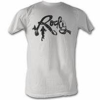 Rocky Rocky Cursive White T-Shirt M
