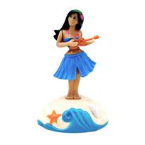 Hawaiian Swing Grass Skirt Bobblehead Car Ornament Cartoon Gift Children's Toy Car Decoration One Size mėlyna