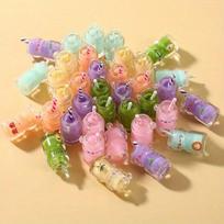 Pasidaryk pats pakabukas auskarams, raktų pakabukui, papuošalų gamybai, naktinis žibintuvėlis raktų pakabukui, auskarams, akrilinis pakabukas 10pcs įvairiaspalvis