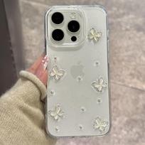 Prabangus 3D drugelio Bling blizgucių skaidrus telefono dėklas, skirtas iPhone 17 16 15 14 13 12 11 Pro Max Plus, minkštas smūgiams atsparus apsauginis dangtelis For iPhone 11 Pro Max&Silicon
