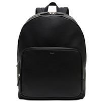 Bally Logo Zip Closure Nylon And Calfskin Backpack Large Men backpack Black 6309254 Black