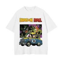 Dragon Ball Red Ribbon Army Car Vintage Manga Print Oversized T-Shirt | Unisex Casual Top 4XL