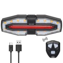 Bike Taillight with Turn Signals MTB Bike Anti-Theft Alarm LED Rear Light Waterproof Rechargeable Cycling Light for Night Riding