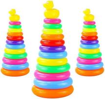 Lean Toys Vaikiškas piramidės formos žiedų rinkinys