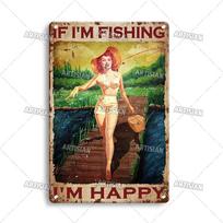 Boy Who Loved Fishing Metal Sign Gift for Fisherman xcm 20x30cm（7.8x11.8inch）