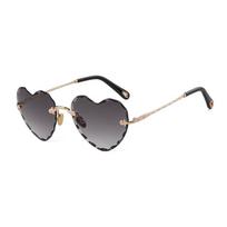 SORVINO Heart Shaped Sunglasses for Women Pink Lovely Rimless Sun Glasses Brand Designer Vintage Gradient Ladies UV400 Shades as picture