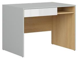 Rašomasis stalas Nandu S441-BIU1S-JSZ/DP/BIP, 100 cm x 70 cm, 75 cm, ąžuolo sp./balta sp./pilka sp.
