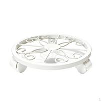Rolling Plant Stand with Wheels, Heavy Duty Metal Mover Trolley, Iron for Indoor Medium (26cm Diameter)