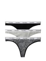 Calvin Klein - Thong 3Pk - Stringai - Pilka