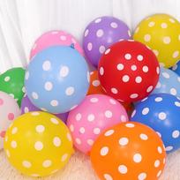 Balloon Birthday Scene Decoration Balloons, Long Colorful Polka Dot Children's Party Balloons, Atmosphere Setup, 50 Pieces