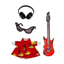 Goose Statue Accessory Set Rock and Roll Theme Clothing Kit Party Decoration Garden