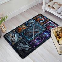 Futuristic Violin Innovations Pattern Rug Floor Mat for Living Room or Bedroom Soft and Comfortable Carpet a Gift for Birthday and Holiday. 40x60cm( 15x23in )