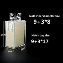 Rice Brick Bag Vacuum Mold Yakfeng Rice Bags Mold Vacuum Transparent Packaging for Miscellaneous Grains Rice Bag Grinding Tool rice brick molds, 1pcs
