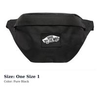 Vans Polyester Shoulder Bag, Sling Bag, Fanny Pack Regular Unisex Pure Black VN0A5I1GBLK One Size 1