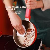 Didinika Non-Stick Food Pot with Steaming, Cooking And Frying Functions for Infants And , Suitable for 6 Months And Above, Zodiac Dragon Design, 18cm