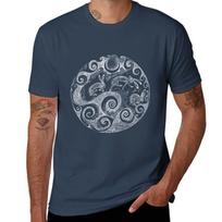 The Hares Jumped Over The Waves White On Dark Tshirt Outdoor Work Short Sleeve Top S