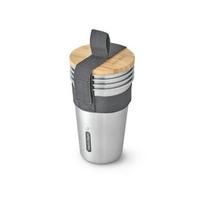 Set of 4 Black+Blum steel mugs